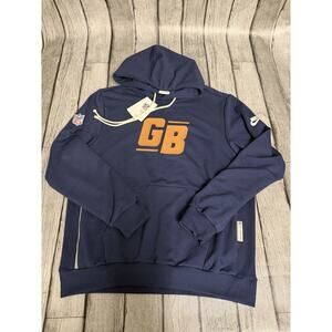 NWT Mens Nike Green Bay Packers Alt Offensive Set Play Sideline Hoodie Large Nav